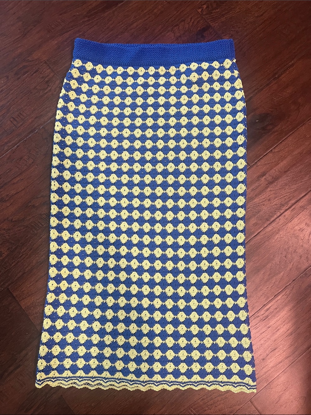 Zara Knit Midi Skirt Large EUC Resort Beach Colorful Coverup